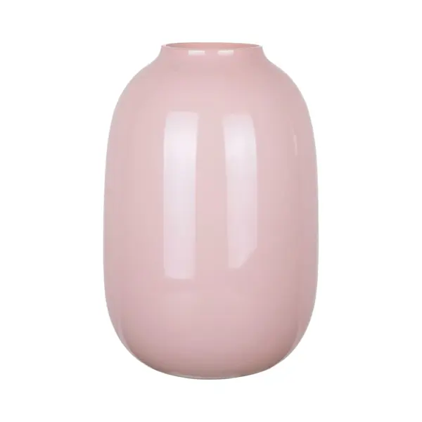 Mega Collections Bloemenvaas Oval Beauty - Roze - Glas - D17 X H25 Cm thumbnail