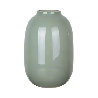 Mega Collections Bloemenvaas Oval Beauty - Jade Groen - Glas - D19 X H30 Cm