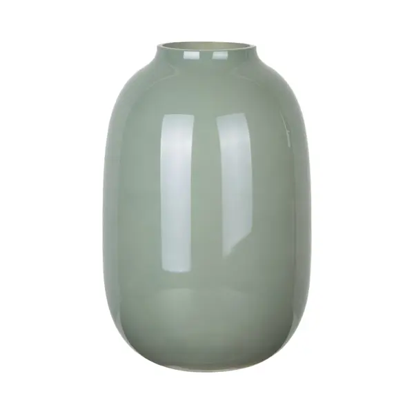 Mega Collections Bloemenvaas Oval Beauty - Jade Groen - Glas - D19 X H30 Cm thumbnail