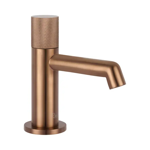 Ben Engraved Cross Fonteinkraan - 13.20 Cm - Koper - Toiletkraan - Koudwaterkraan - Wc Kraan thumbnail