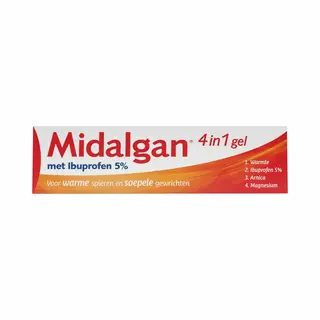 Midalgan 4 In 1 Gel + 5% Ibuprofen 100 Gram
