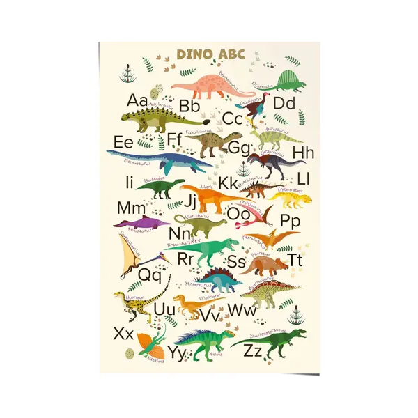 Poster Dino Abc - 91, 5 X 61 - Papier - Reinders thumbnail