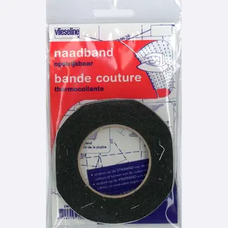 Antex - Vlieseline Naadband 12.5mtr - Opstrijkbaar - Zwart