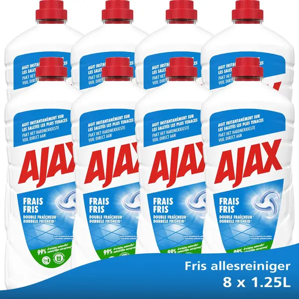 Ajax Fris Allesreiniger - 8 X 1.25L - Multi-Oppervlakken Reiniger - Voordeelverpakking thumbnail