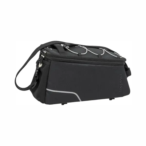 New Looxs Trunkbag Sports - Bagagedragertas - Fietstas Voor Racktime Bagagedrager - Met Afneembare Schouderband - 13 Liter - Zwart thumbnail