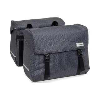 New Looxs ® Nima Mondi Joy Double - Dubbele Fietstas - Geschikt Voor Elke Bagagedrager - Ook Voor Electrische Fietsen - 100% Gerecycled Polyester -