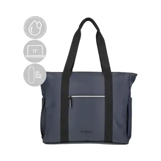 Enrico Benetti Bergen Shopper - Spatwaterdicht - Dames Laptoptas 17 Inch - 56008 - Donkerblauw