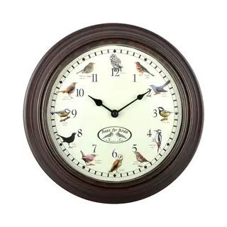 Esschert Design Clock with bird sounds