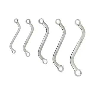 Stahlkaiser Doppelringschlüssel Satz 5 Tlg S-Form 10-19 Mm Ringschlüssel Gebogen Zwölfkant
