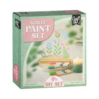 Creative Craft Group Tegel Schilderen Bloemen - Incl. 5 Acrylmarkers