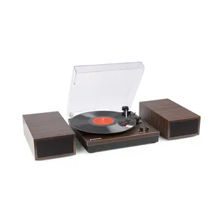 Fenton RP165D Audio-Plattenspieler mit Riemenantrieb Holz