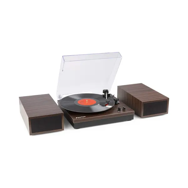 Fenton RP165D Audio-Plattenspieler mit Riemenantrieb Holz thumbnail
