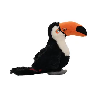 Pia Soft Toys Knuffeldier Toekan - Zachte Pluche Stof - Zwart/oranje - Kwaliteit Knuffels - 20 Cm - Tropische Vogels