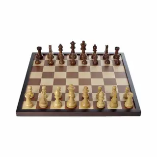 Engelhart Tweezijdig Schaak- En Dambord Ingelegd – Houten Luxe Spelbord 42 X 42 Cm – Groot Bord Voor Schaakspel & Dammen – Klassiek Bordspel – 2 Spellen