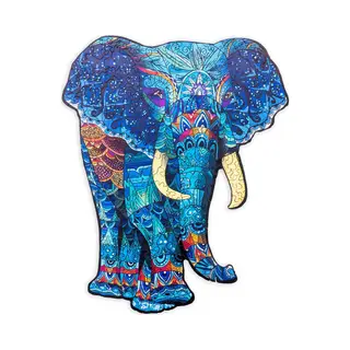 Longfield Puzzel Olifant – Houten Puzzel Voor Kinderen & Volwassenen – 244 Unieke Puzzelstukjes – Inclusief Opbergetui & Versierde Doos – A3 Formaat –