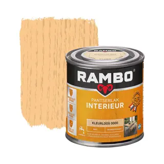 Rambo Pantserlak Interieur - Transparant Mat - Houtnerf Zichtbaar - Kleurloos - 0.25L