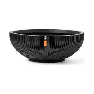 Capi Europe - Schaal Groove Black & Gold - 40x15 - Zwart - Opening Ø36 - Bloempot Voor Binnen - 5 Jaar Garantie - BGVBL037
