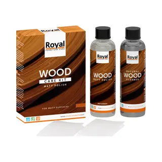 Royal Furniture Care Starterkit Matt Polish + Cleaner-2x 75 Ml-Transparant-Vloeistof