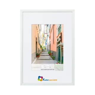 Vlakke Aluminium Wissellijst - Fotolijst - 50x60 Cm - Helder Glas - Mat Zilver - 10 Mm