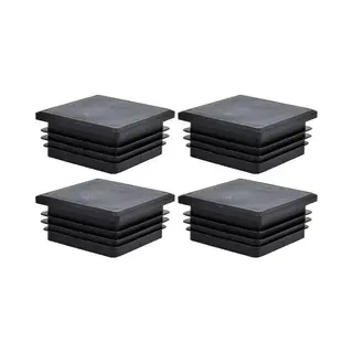 ProPlus Vierkante Insteekdoppen - 60 X 60 Mm - Zwart - Set Van 4