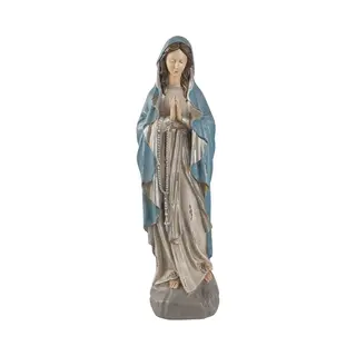 Clayre & Eef Beeld Maria 15x11x50 Cm Grijs Polyresin
