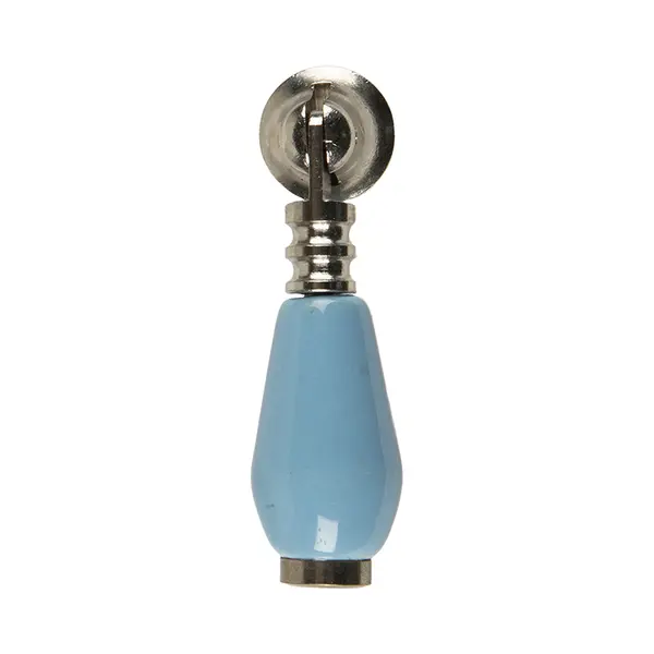 Clayre & Eef Deurknop 2x6 Cm Blauw Keramiek thumbnail