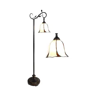 Lumilamp Tiffany Vloerlamp 152 Cm Wit Bruin Polyresin