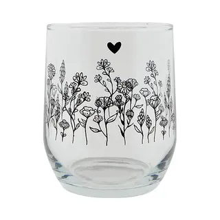 Clayre & Eef Waterglas 300 Ml Glas Bloemen
