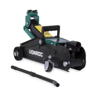 Vonroc Autokrik – Garagekrik – 2 Ton – Max. 33 Cm. – Incl. Lange Hef Hendel