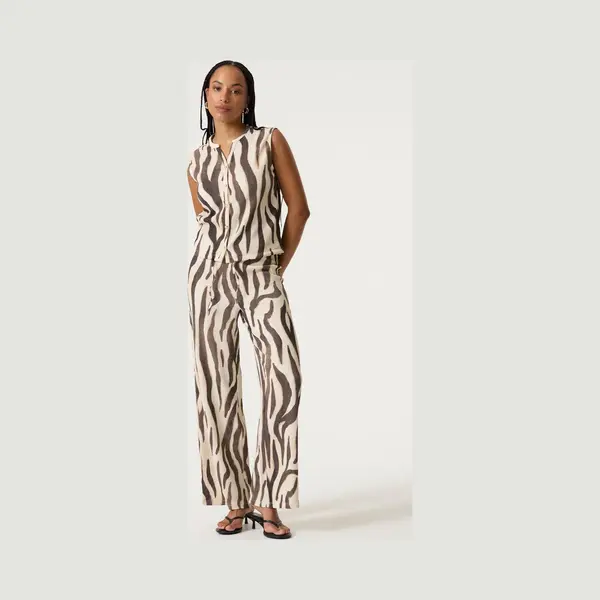 Garcia Q260110 Dames Wide Fit Broek Wit thumbnail