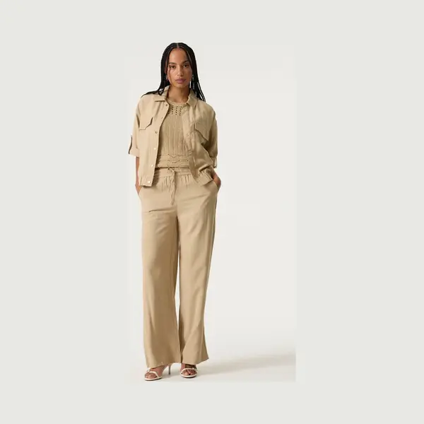 Garcia Q260114 Dames Wide Fit Broek Bruin thumbnail