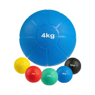 Matchu Sports - Medicijn Bal - 4kg - Gewichtsbal - Wallball - Fitness Bal - Meerdere Maten - Krachtbal - Blauw - Rubber