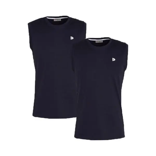 2-Pack Donnay - T-shirt Zonder Mouw (Stan) - Sportshirt - Heren - Navy (010) - Maat Xl thumbnail
