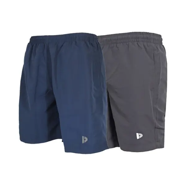 2-Pack Donnay - Micro Fibre Short (Ian) - Sportbroek - Heren - Navy/Charcoal (1397) - Maat L thumbnail
