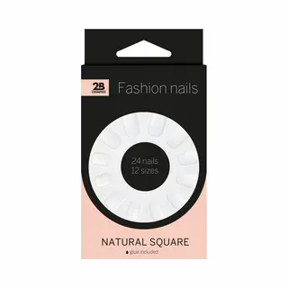 2B Nepnagels Natural Square 24 Stuks