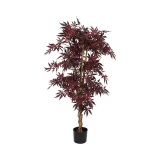 Mica Decorations Esdoorn Kunstplant - H140 X Ø80 Cm - Rood
