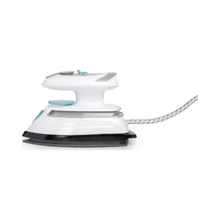 Shine for your daily cleaning Shine Mini Stoomstrijkijzer Met Non-Stick Strijkzool En 3 Temperatuurstanden – Compact En Lichtgewicht Strijkijzer – Handstomer – Wit/Blauw