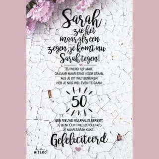 hielko Mdf Flower Kaart Set Sarah