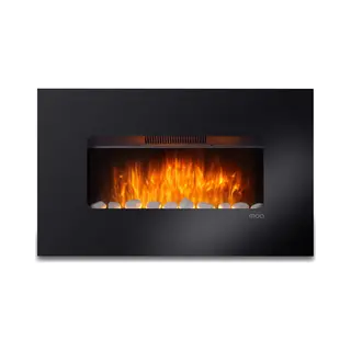 Moa Sfeerhaard Elektrisch - Haard Met Verwarming - 2000W - Openhaard Met Afstandsbediening En Sfeerlicht - Kachel - Zwart