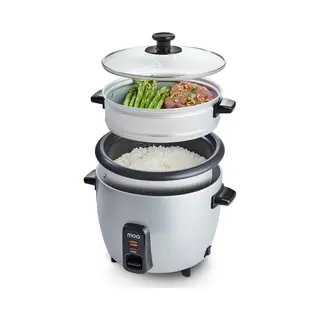 Moa Rijstkoker Met Stomer 1, 5 Liter - Warmhoudfunctie - Anti-Aanbaklaag - Vaatwasserbestendig - Klein - Bpa-Vrij - Rvs