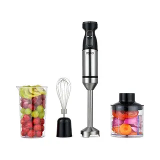 Moa MOAHB19 - Staafmixer Set - 3-in-1 - 20 Snelheden + Turbo - Zilver