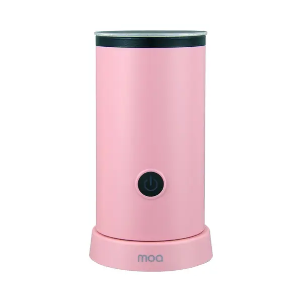 Moa Elektrische Melkopschuimer - 2-in-1 - Handige Melkschuimer - 240 Ml - Voor Cappuccino - Melkklopper - Roze thumbnail