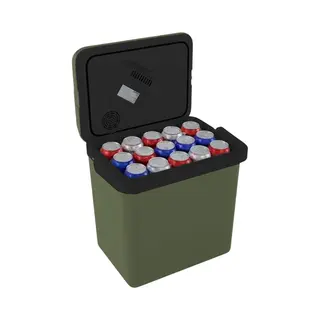 Auronic Coolbox Electric 12V Und 230V - 25L - Camping-Kühlschrank - Auto - Kühlung Und Heizung - Kühlbox - Grün