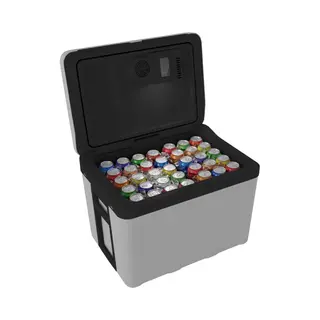 Auronic Koelbox Elektrisch 12V En 230 Volt - Auto - Camping Koelkast - Koelen En Verwarmen - 40L - Frigobox - Lichtgrijs