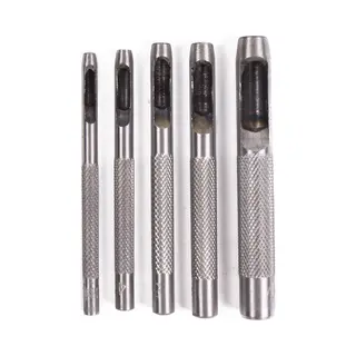 Benson Holpijpset - 85 Mm - Staal - 5 Maten - Voor Papier, Karton En Leer