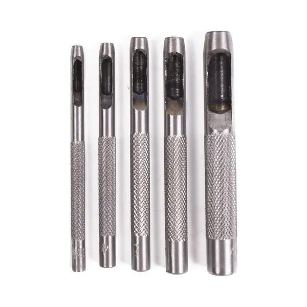 Benson Holpijpset - 85 Mm - Staal - 5 Maten - Voor Papier, Karton En Leer thumbnail