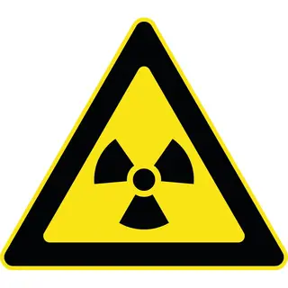 5 Stickers Van 20 Cm | Pictogram Stickers - Waarschuwing Radioactieve Straling