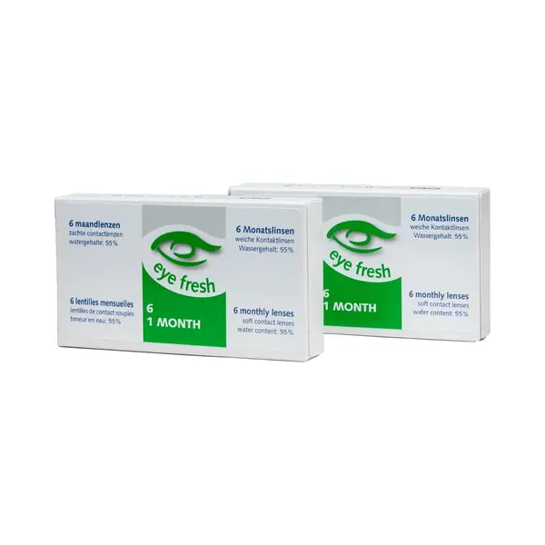 Eye Fresh Maandlenzen - 12 Stuks - Sterkte -5.75 - Hioxifilcon A - 57% Water - Langdurig Draagcomfort thumbnail