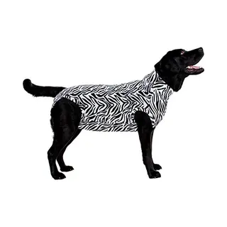 Mps Medical Pet Shirt Dog, Surgery Recovery Suit, Zebra-Print, Large