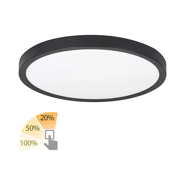 Highlight - Plafondlamp Piatto Ø 44, 5 Cm 3 Step Dim Zwart thumbnail